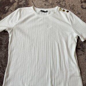 ZARA White Short Sleeve T-Shirt SIZE S  2298/452/250